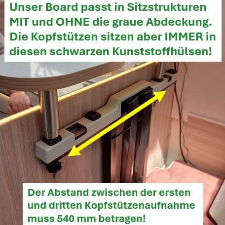 2-delige opbergplank voor Dethleffs Trend vanaf modeljaar 2023