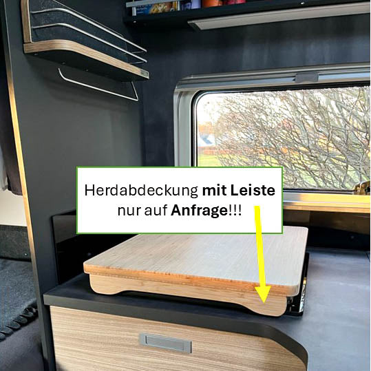 Gootsteen- en fornuisafdekking voor campers, caravans en campers