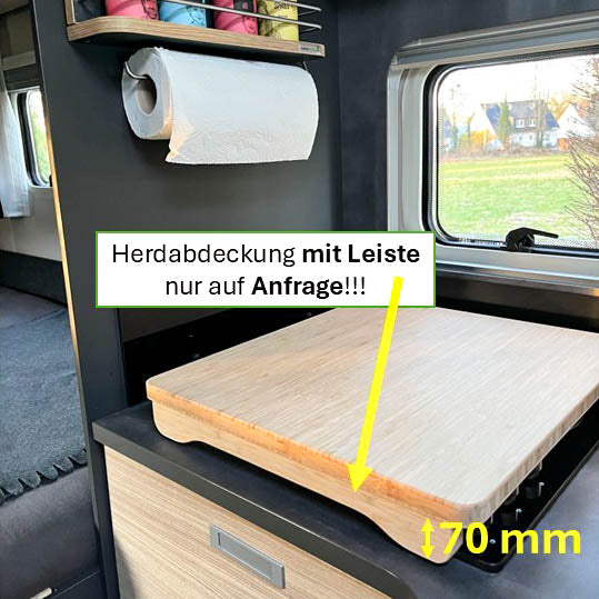 Gootsteen- en fornuisafdekking voor campers, caravans en campers
