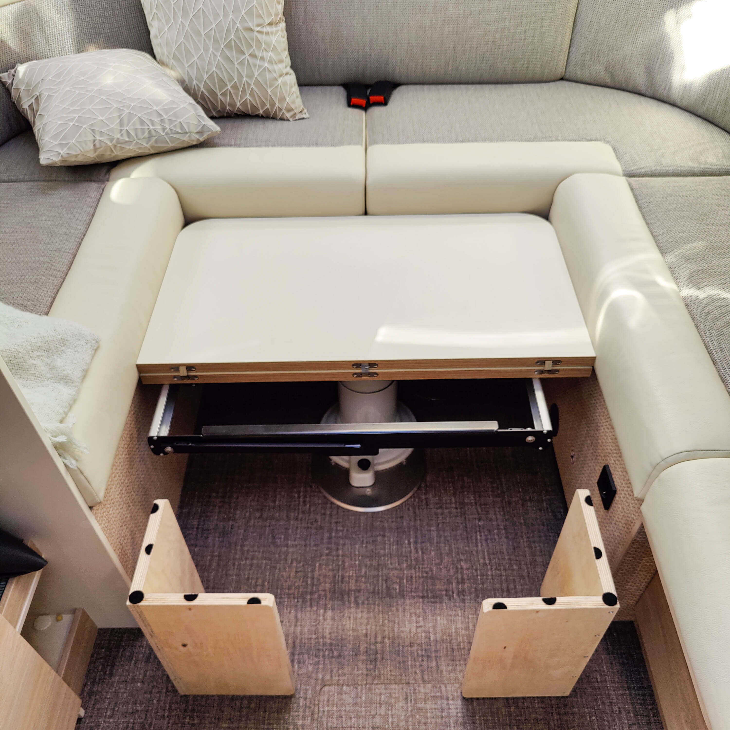 Nuova Mapa tafelframe inclusief in hoogte verstelbare kolom voor opklapbare tafelbladen