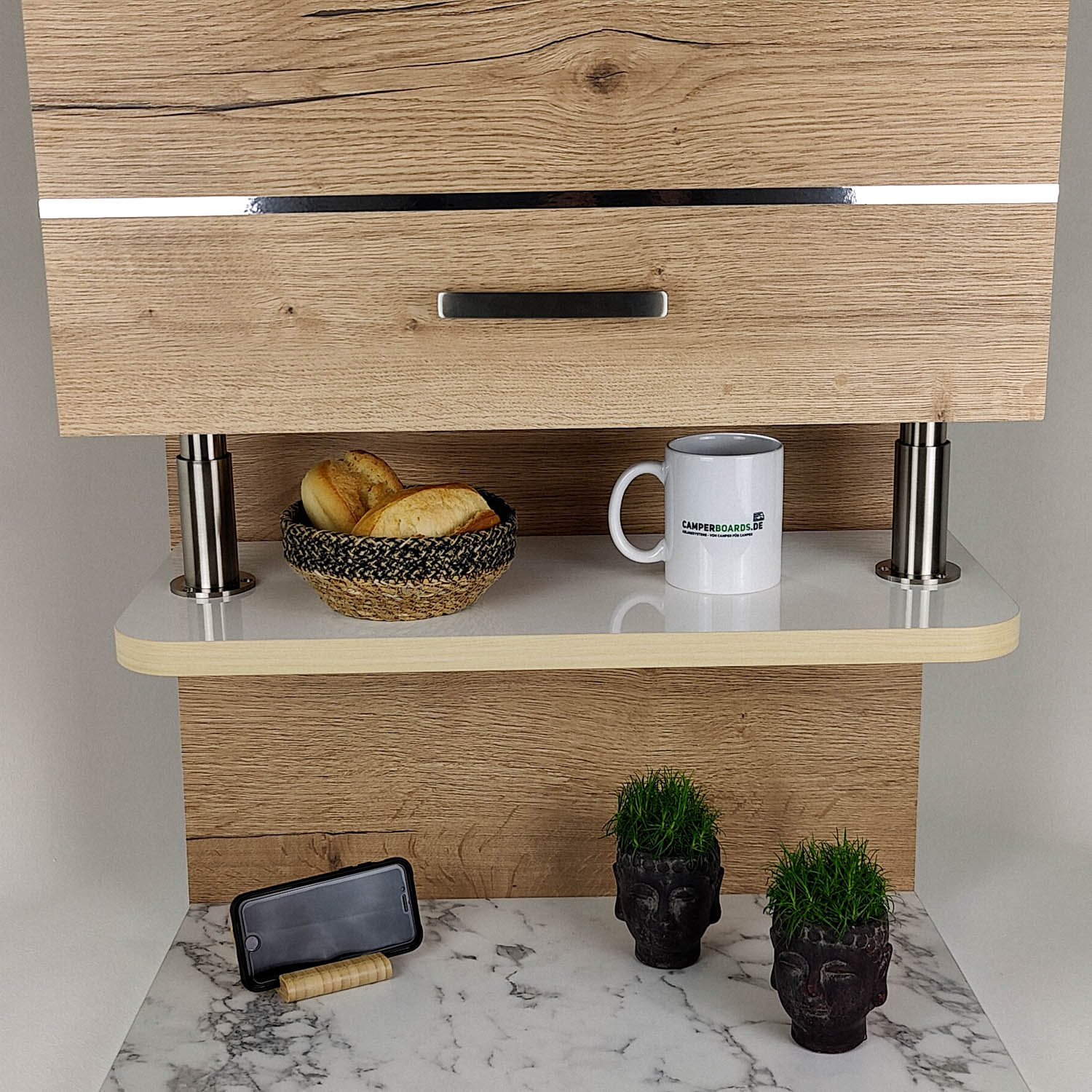 #kleur_hoogglans wit met rand in licht esdoorn