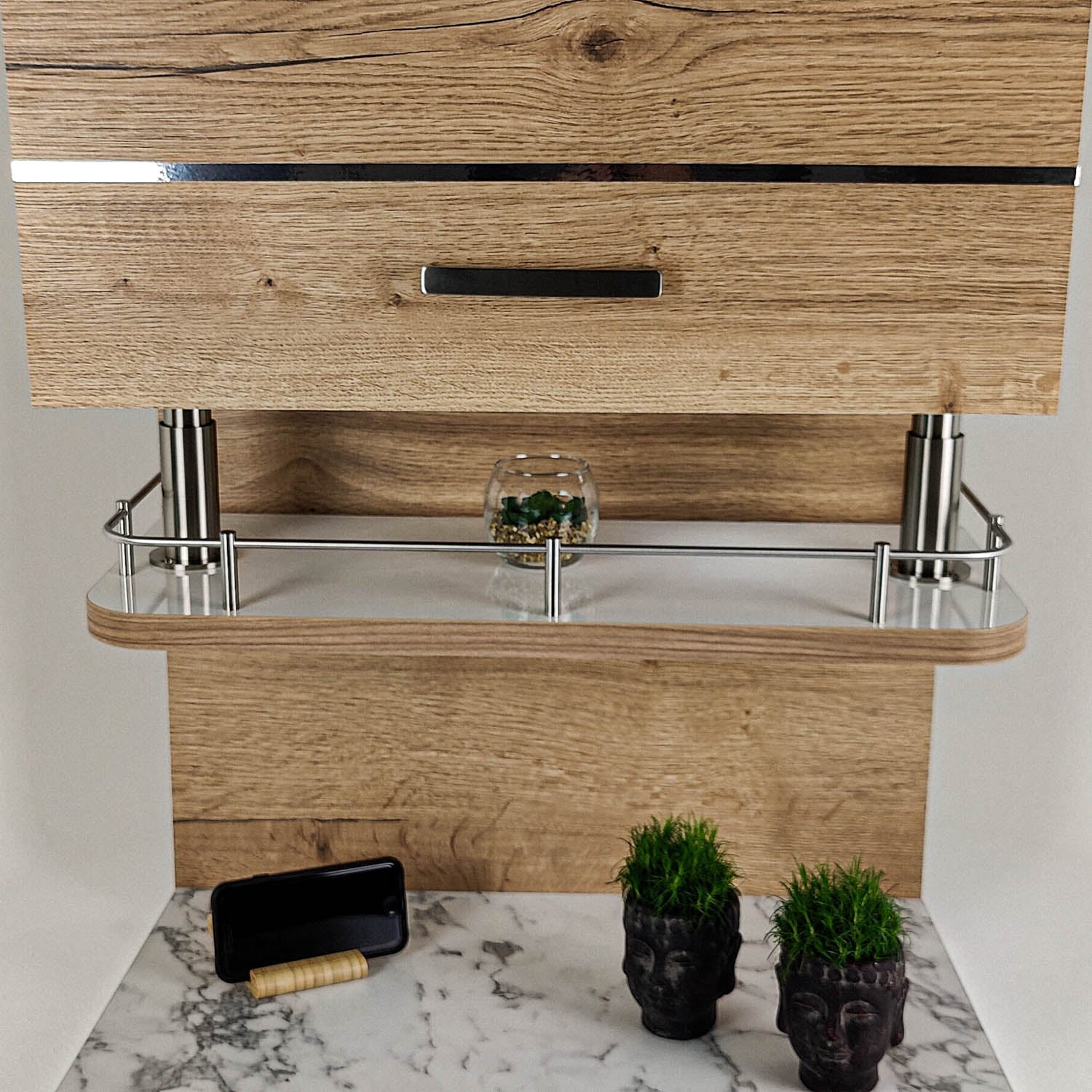 #kleur_hoogglans wit met rand in kersen/havana