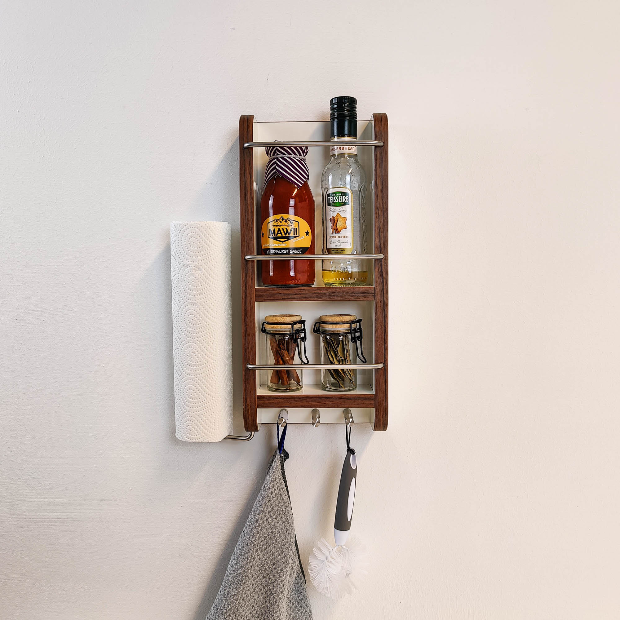 #Kleur_hoogglans wit met rand in Wengé Classic