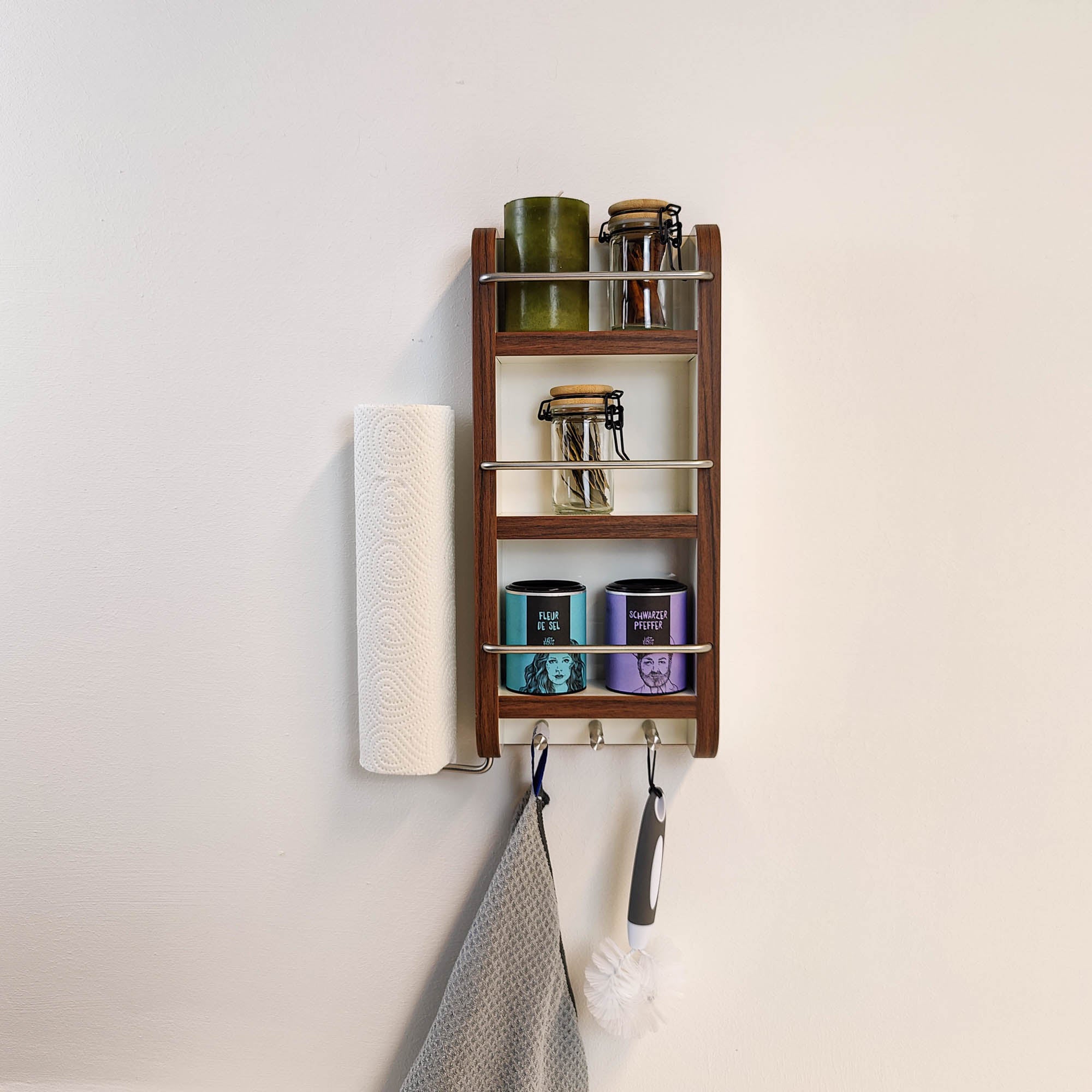 #Kleur_hoogglans wit met rand in Wengé Classic