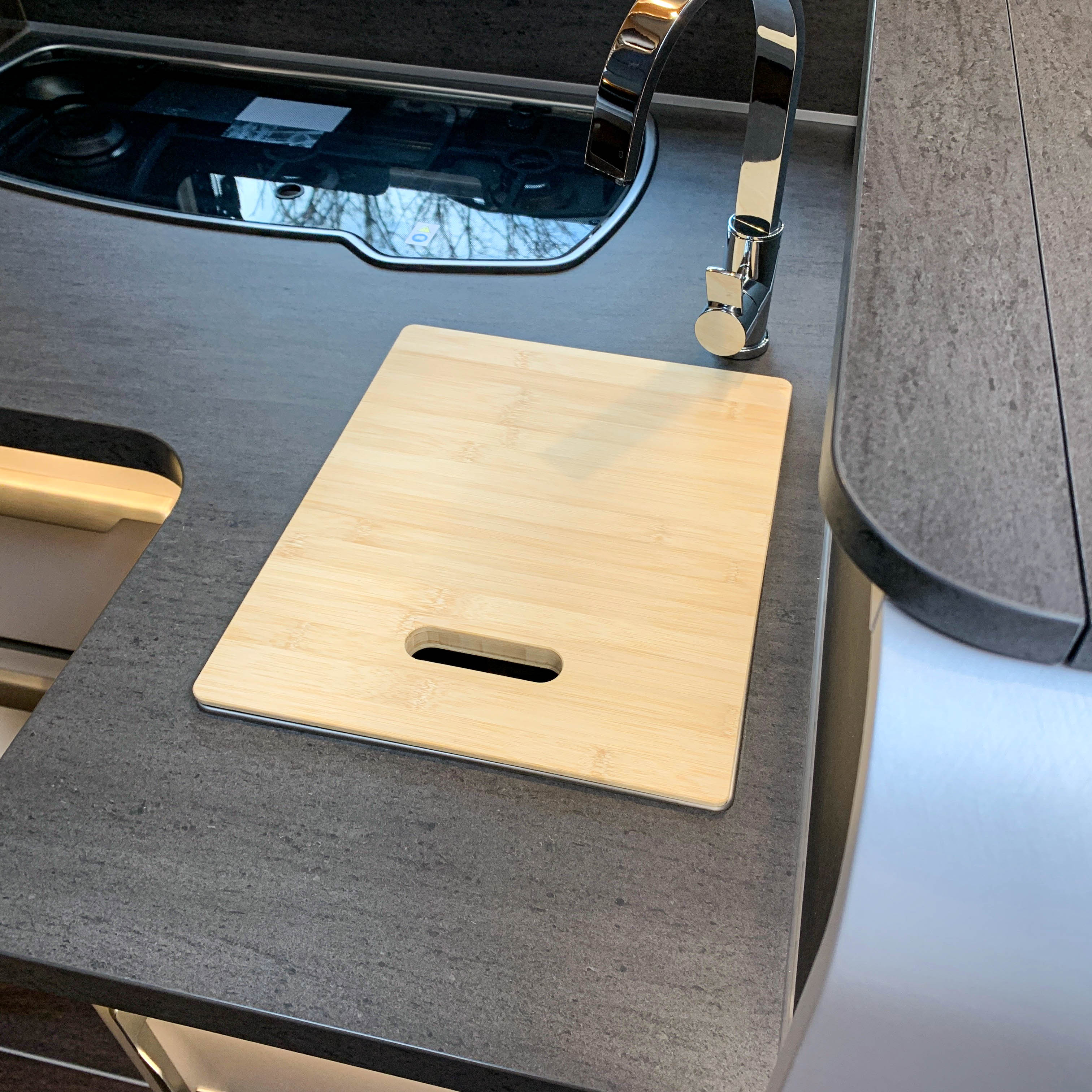 Snijplank met gootsteenafdekking voor Knaus-modellen (rechthoekig)