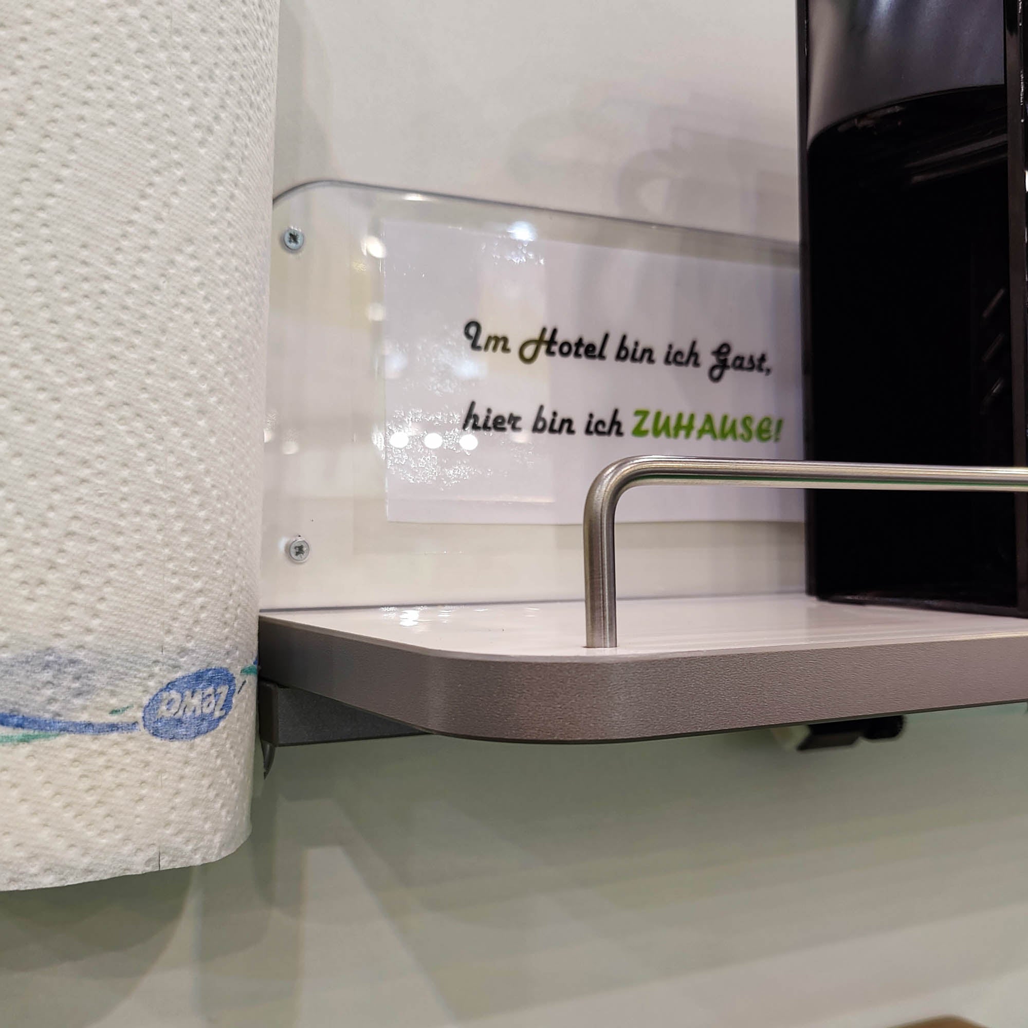 Multifunctionele plank voor paneelwagen met rand in grijs antraciet